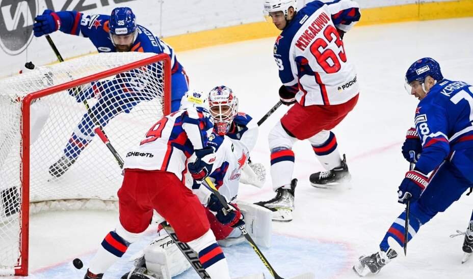    СКА уверенно разобрался с ЦСКА на домашнем льду. Фото: ВК ХК СКА