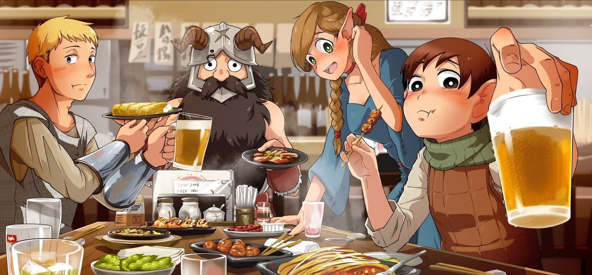 Подземелье вкусности 1. Подземелье вкусностей (Dungeon Meshi). Фарлин Dungeon Meshi. Сенши Dungeon Meshi.