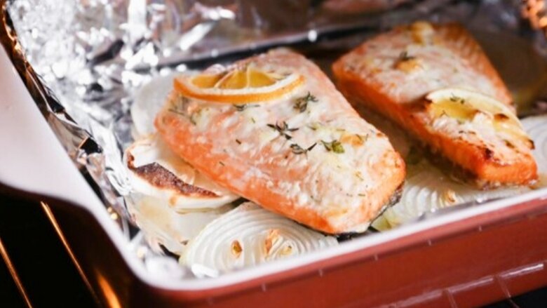 Горбуша стейк в духовке.