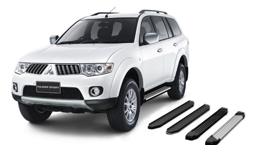 Пороги, подножки Premium Rival для Mitsubishi Pajero Sport 2008-2016