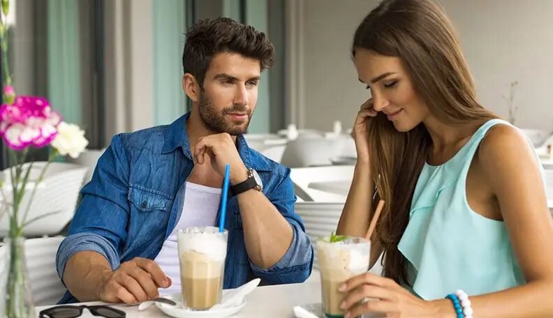 Свидание мужчины и девушки