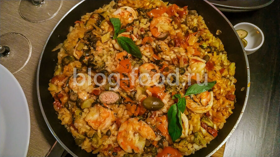 Паэлья с креветками и овощами Blog-Food Дзен