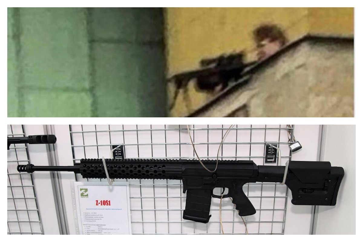    1. Дэвид Козак расстреливает людей в Праге. 2. Самозарядная винтовка Зброяр Z-10.