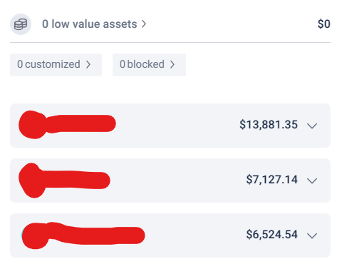 скриншот с замазанными названиями dex бирж