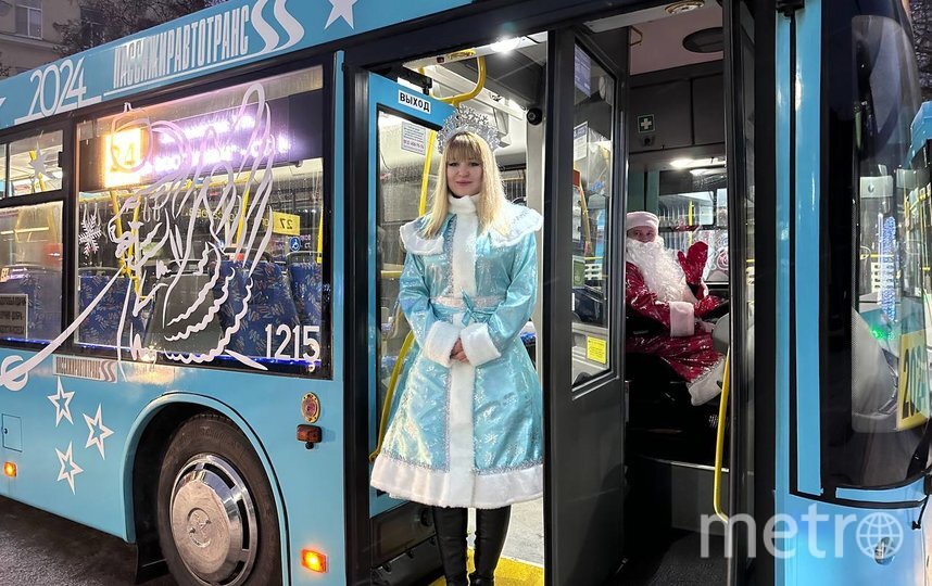    Водители-Дед Морозы сели за руль новогодних автобусов, компанию им составляют кондукторы-Снегурочки. .telegram.org@polyakov_kv