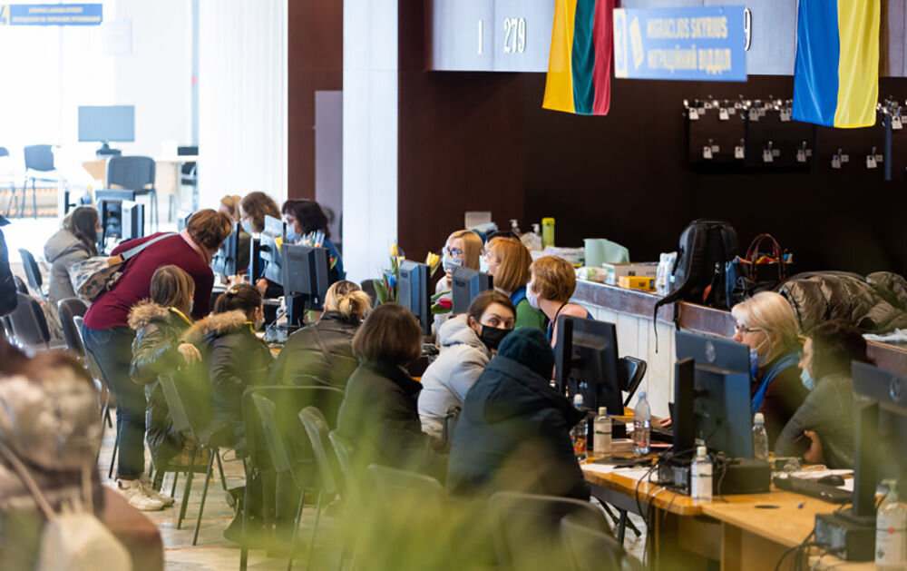 Регистрационный центр для украинцев в Литве, архивное фото / Lietuvos Respublikos Vyriausybė