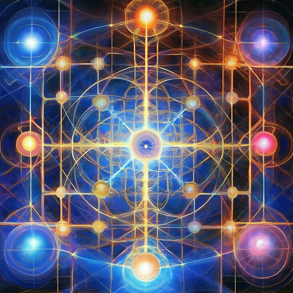 Визуализация многомерной структуры, напоминающей о роли преподавателя в объединении и направлении деятельности обучаемых по 4 группам навыков и 5 базовым системам языка.