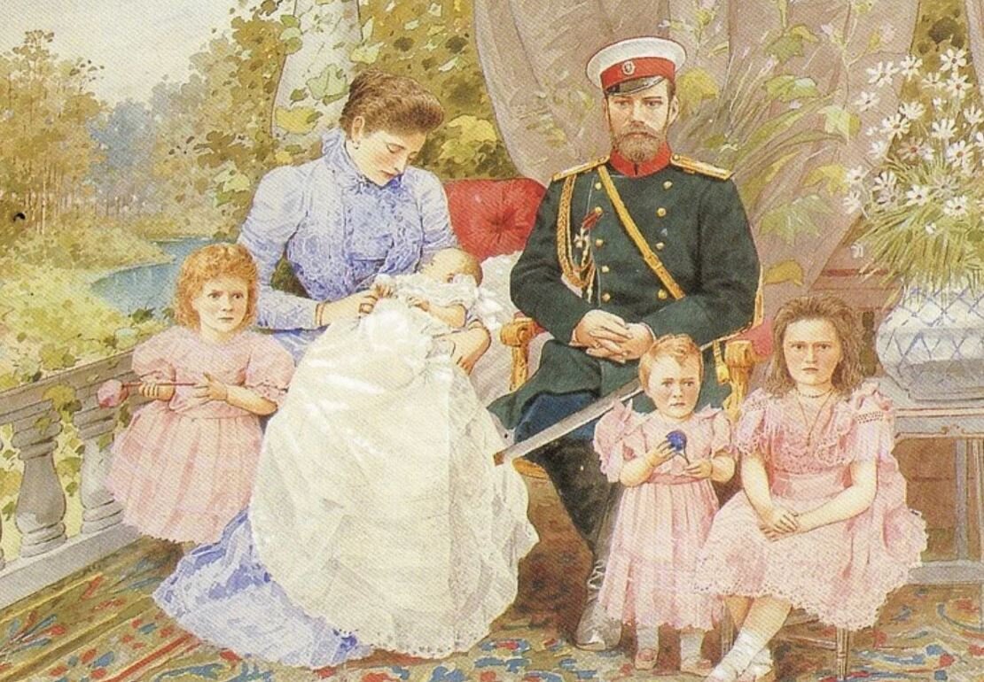 Царская семья Николая 2. Семейный портрет Николая 2. Дети царя Николая 2. Племянница генерал