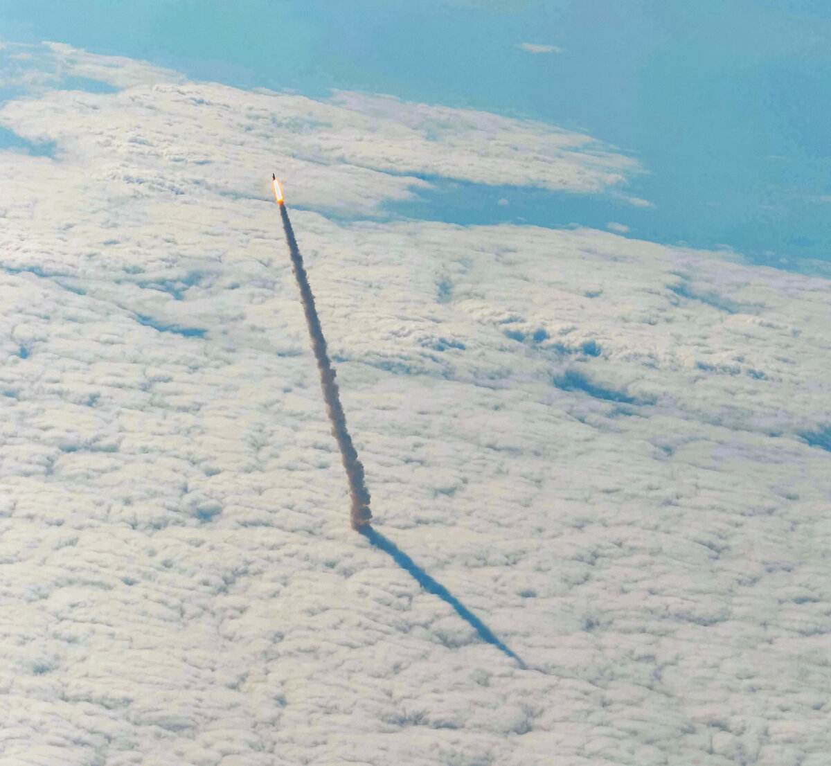 Запуск Спейс Шаттла. Вид из космоса, снятый с борта МКС