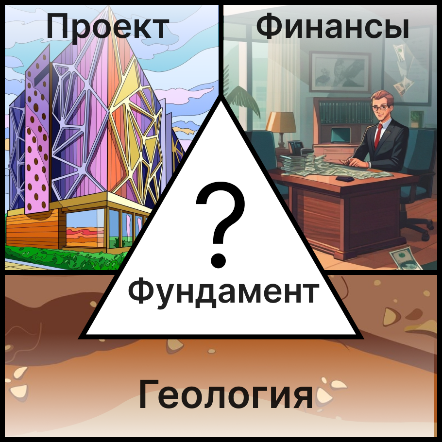 Что определяет конструкцию. фундамента в большом строительстве