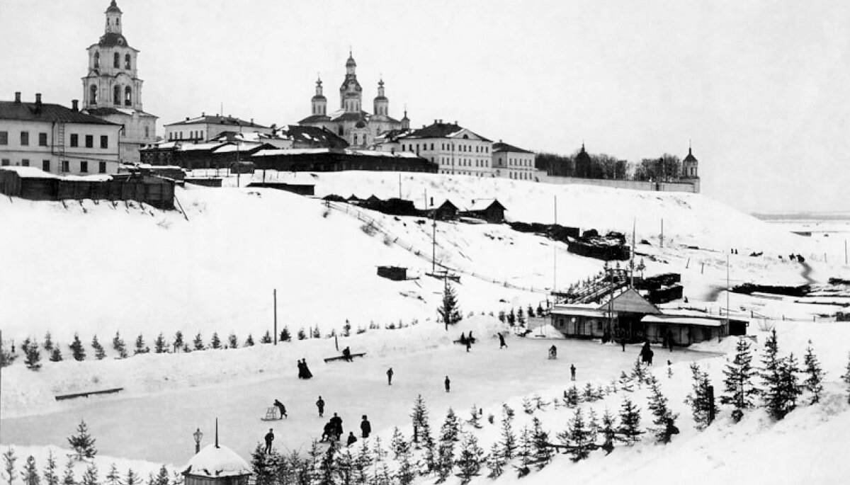 Вятка начала XX в. Каток в овраге Засора. 