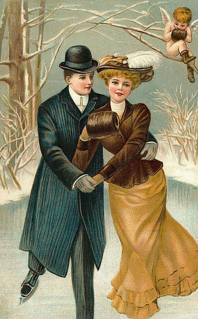 Рождественская открытка 1900-е годы.