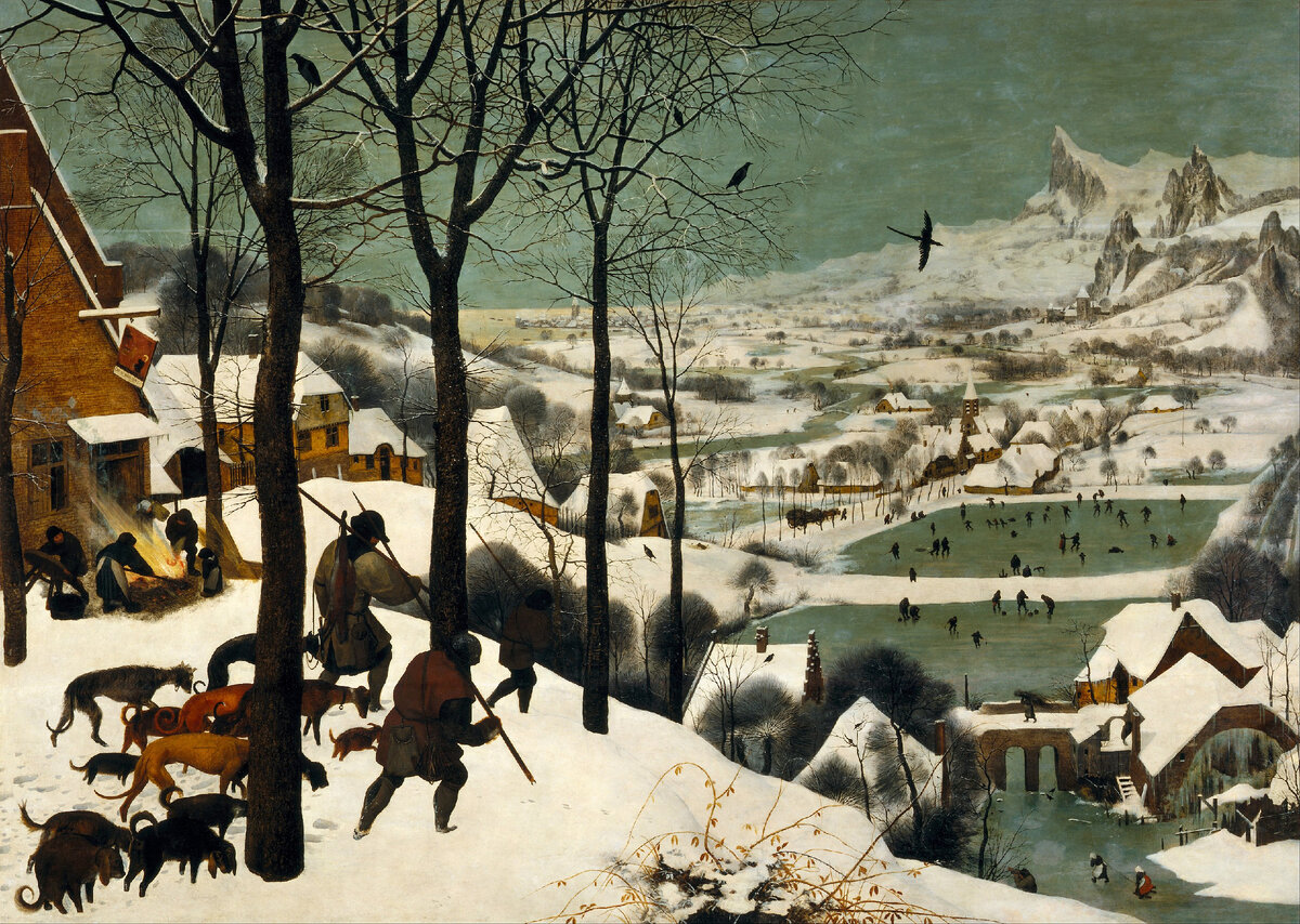 Охотники на снегу, Pieter Bruegel the Elder, 1564-1565, Kunsthistorisches Museum, Vienna