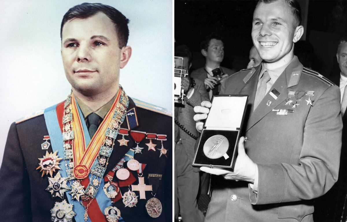 Какую награду гагарин получил сразу после приземления. Гагарин космонавт. Гагарин летчик испытатель. Награды Юрия Гагарина.