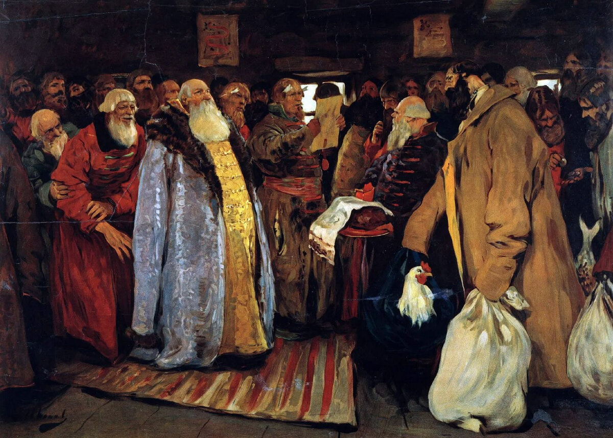 Приезд воеводы (картина С.В. Иванова). Источник: https://zaimka.ru/sofronov-voevode