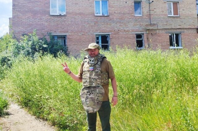    Виталий Милонов в зоне СВО. Фото: Официальная страница Виталия Милонова / «ВКонтакте»