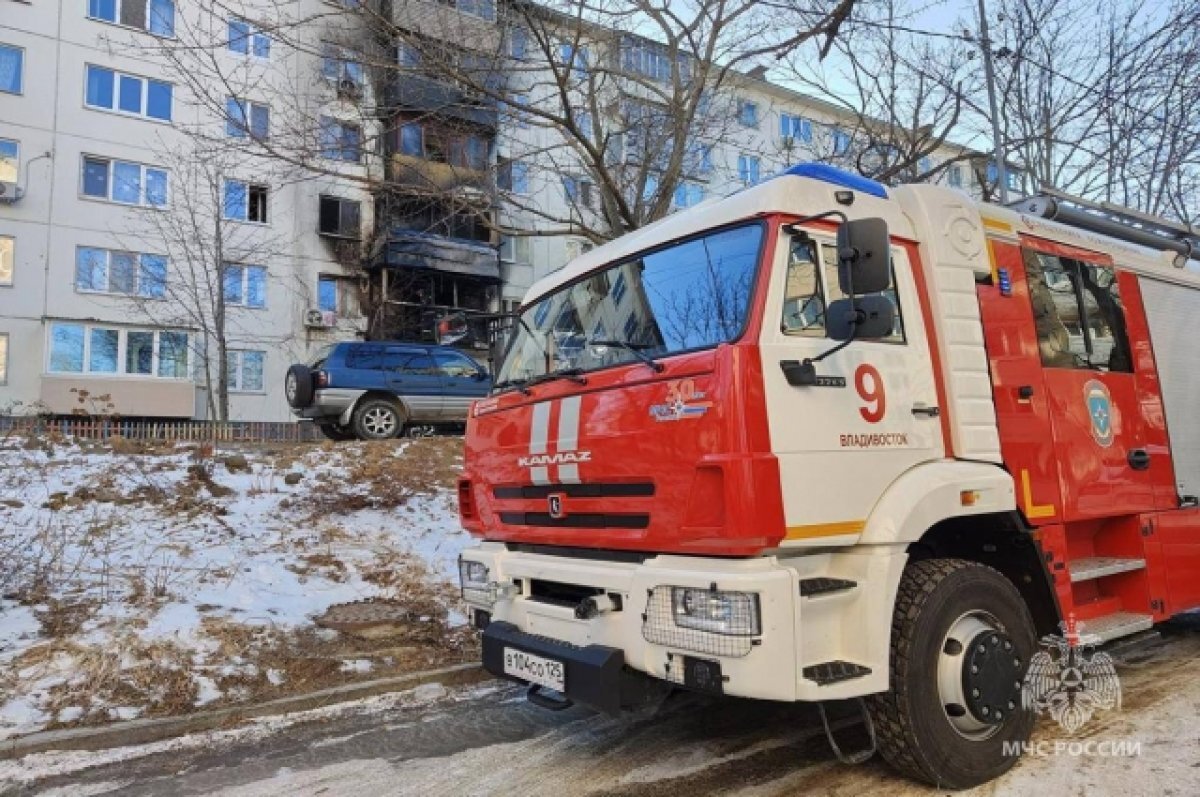    Во Владивостоке пожарные из огня спасли двух детей