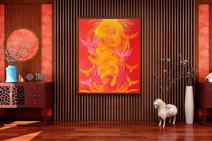 Картина с фениксами