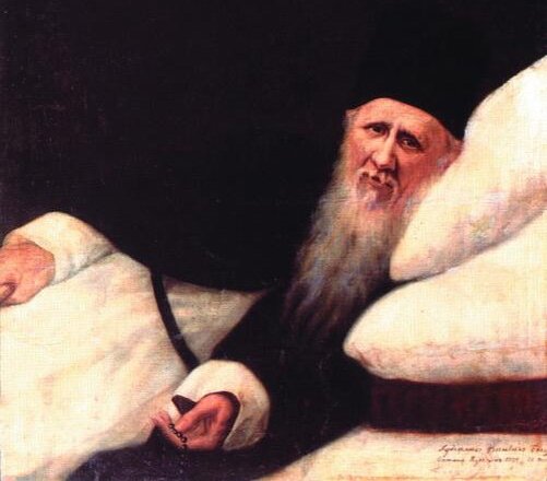 Иеромонах Даниил (Болотов). Портрет прп. Амвросия. Оптина Пустынь.