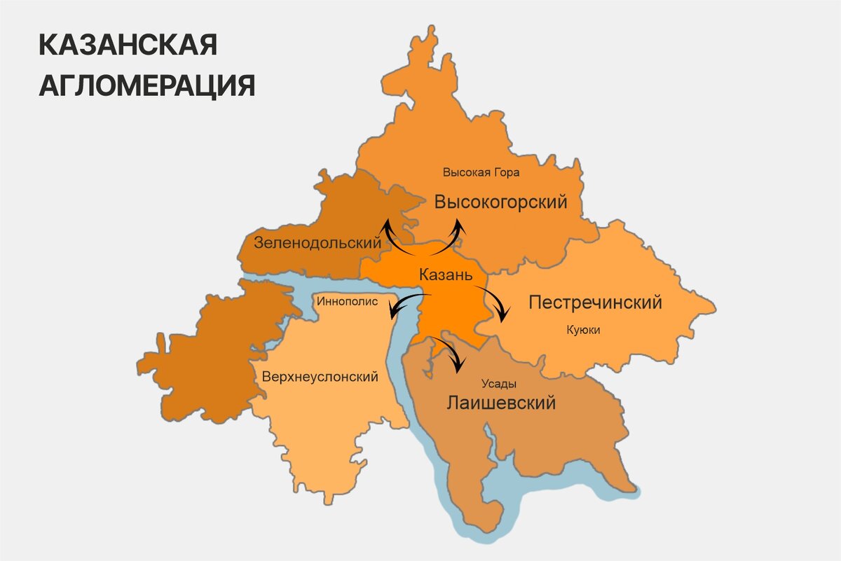 Казанская агломерация развивает экономику города и создает угрозу сёлам |  Вечерняя Казань | Дзен