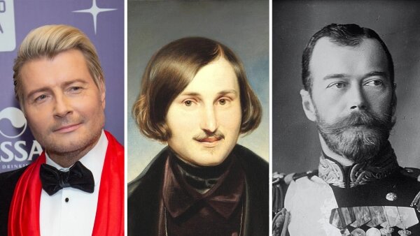 Николай Басков, Николай Гоголь, Николай II. Обложка © ТАСС / Вадим Тараканов, © Wikipedia / Фёдор Антонович Моллер / Unknown author