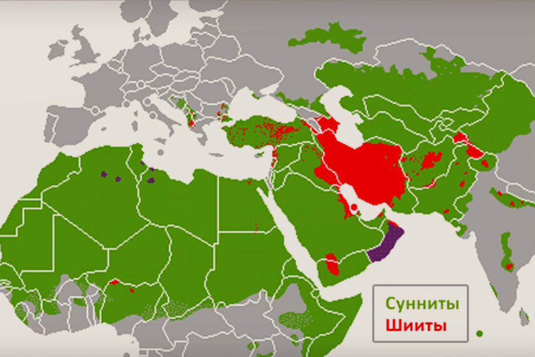 Сунниты азербайджана. Карта мусульмане сунниты шииты. Карта суннитов и шиитов.