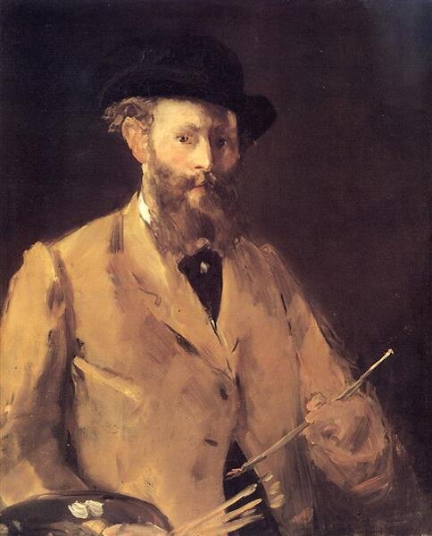 Автопортрет с палитрой. Фото: https://www.wikiart.org/ru/eduard-mane/self-portrait-with-a-palette-1879