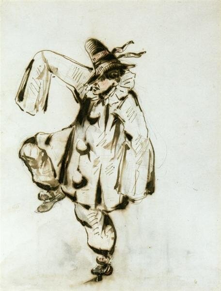 Пьеро танцует. Фото: https://www.wikiart.org/ru/eduard-mane/pierrot-dancing-1849