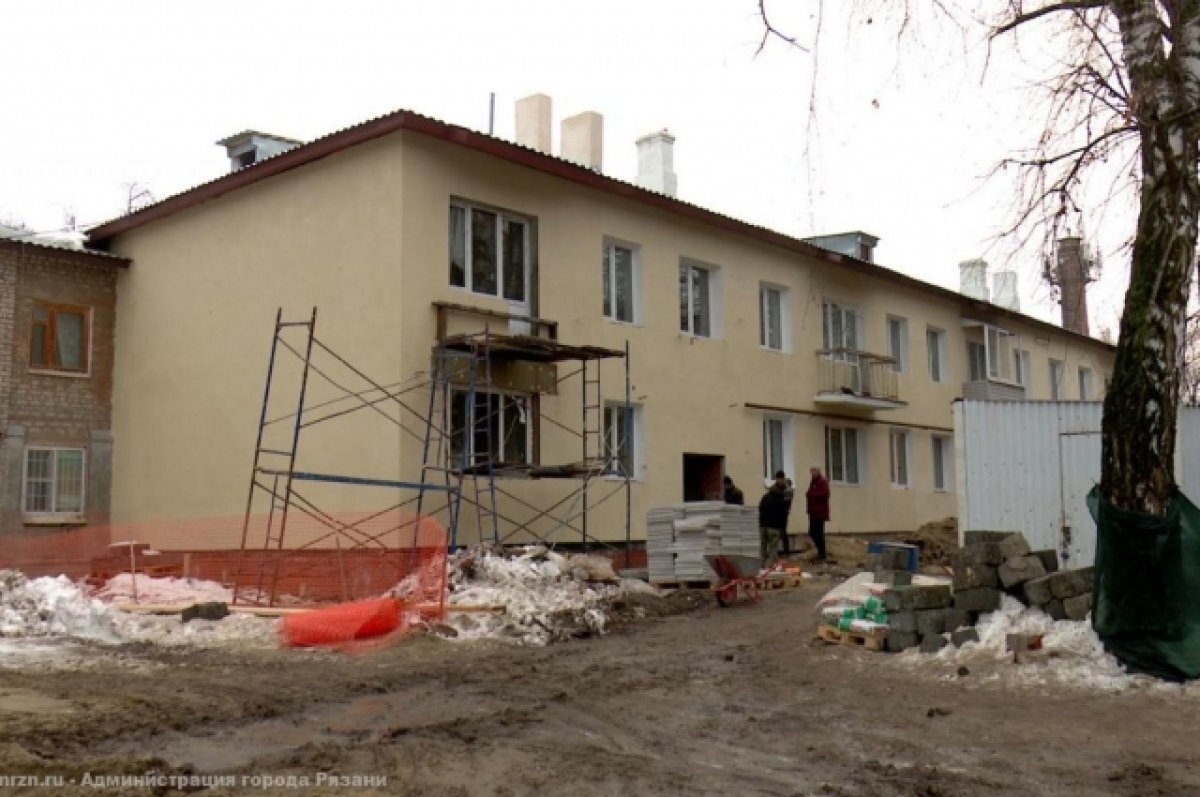    В Рязани завершают отделочные работы в доме на улице Пушкина
