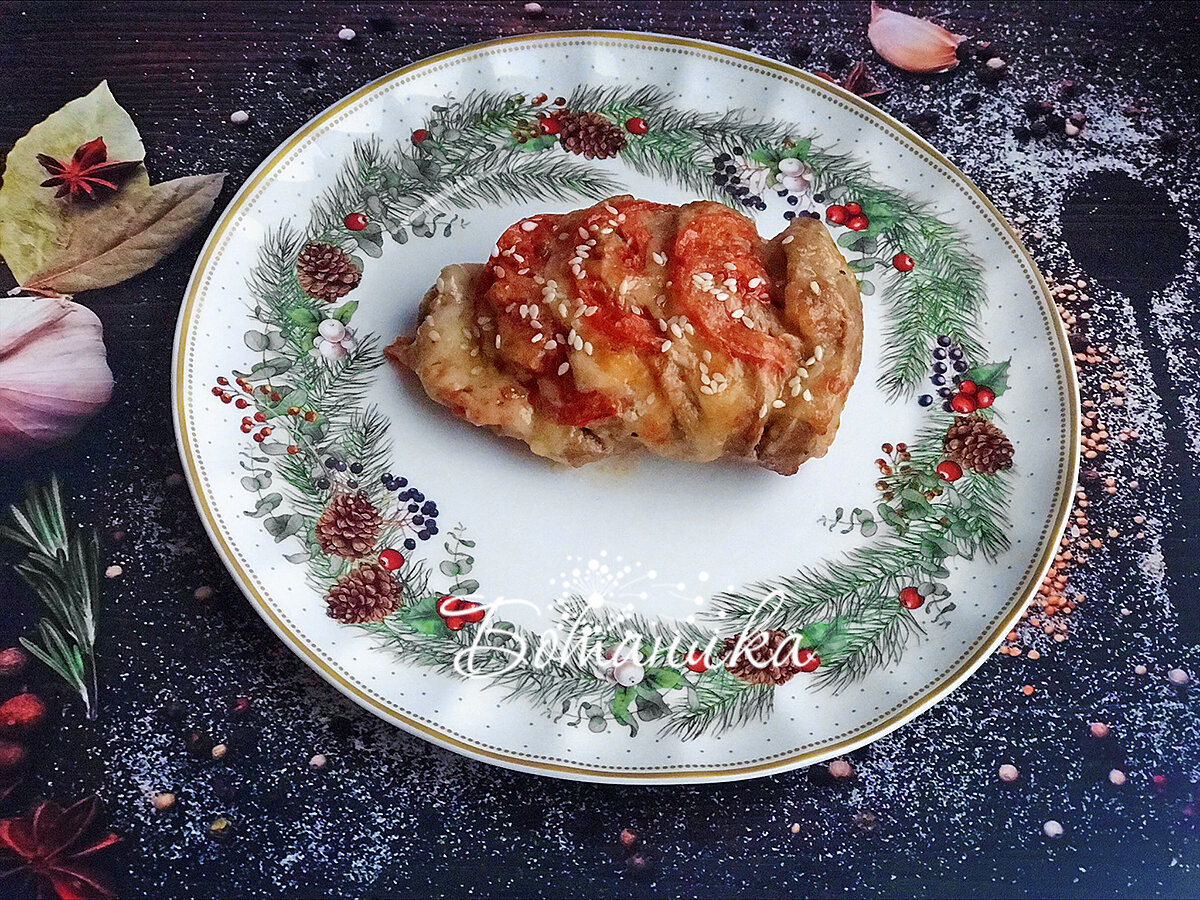 Свинина "по-французски", ГИ - 29,5, ГН - 1,19, ХЕ - 0,50