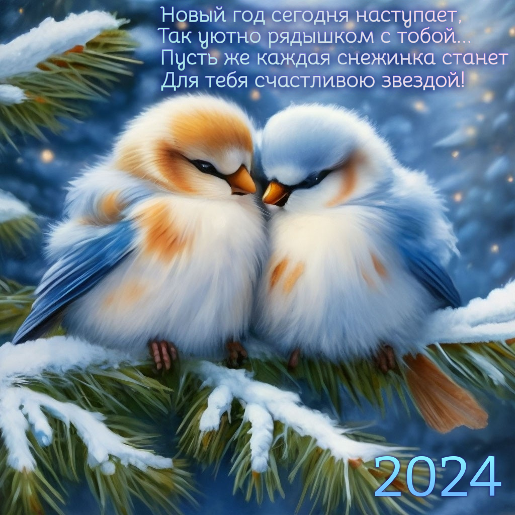 Открытка с новым годом 2024