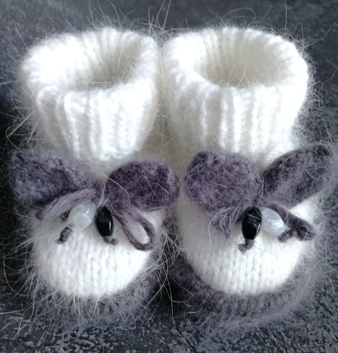 Пинетки из пуха норки, автор Наталья Губская 