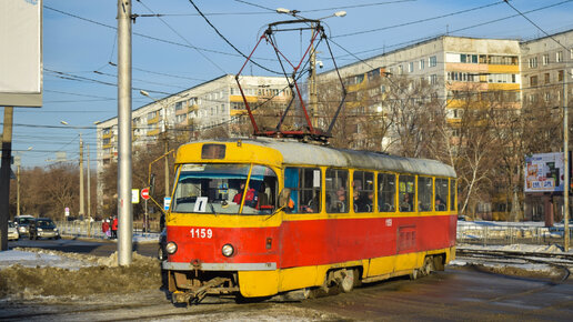 Трамвай Tatra T3SU-1159. Покатушки по Барнаулу на самом старом вагоне.