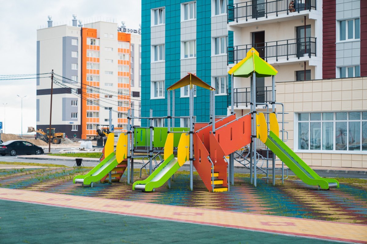    В городе благоустраивают новые микрорайоны.