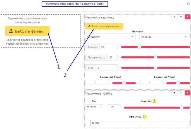 Рис.1. Начальный экран сервиса