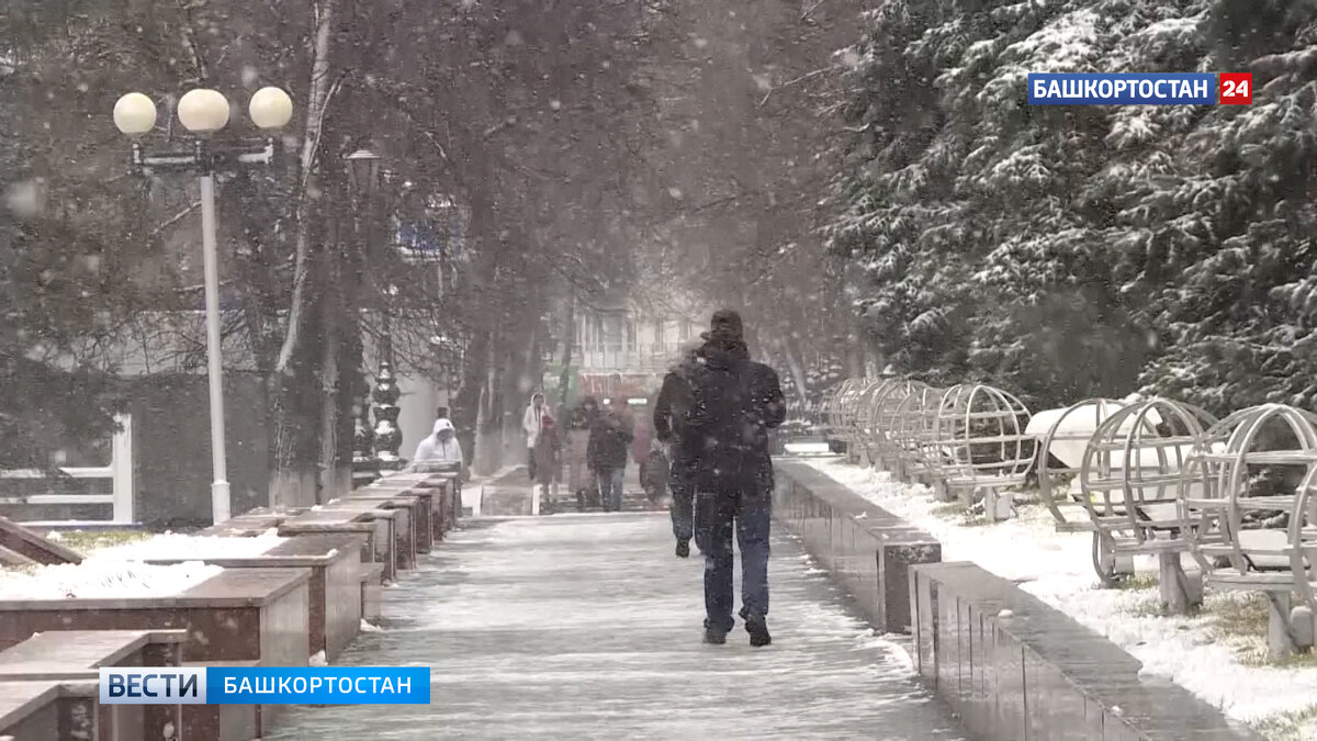    Уфимцев предупредили о порывистом ветре, мокром снеге и метели