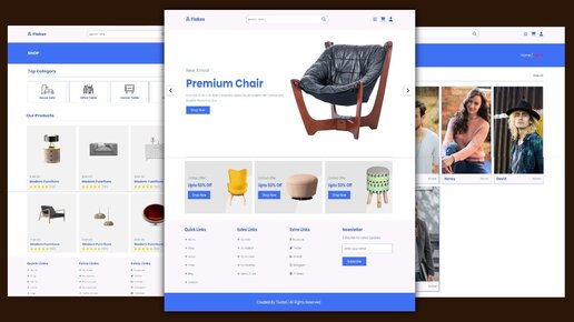 Адаптивный дизайн многостраничного сайта мебельного магазина в HTML CSS и JavaScript | Responsive Multipage Furniture Store Website