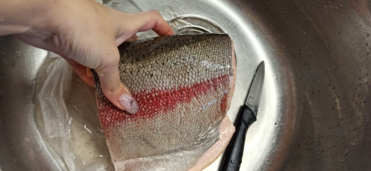 Вот такой кусочек форели