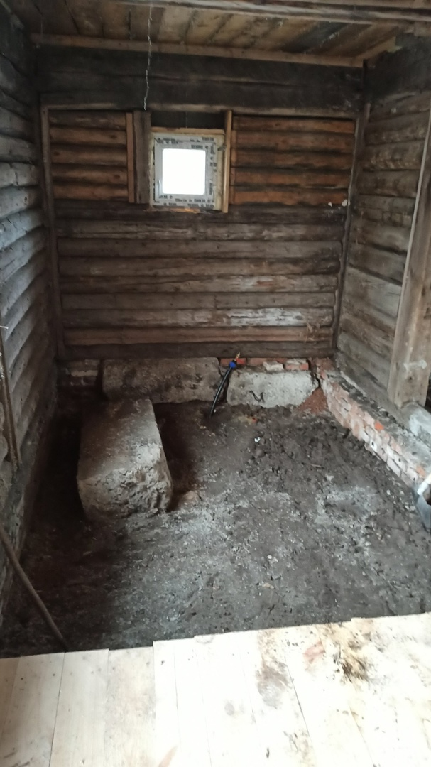 Место будущей ванной комнаты.
