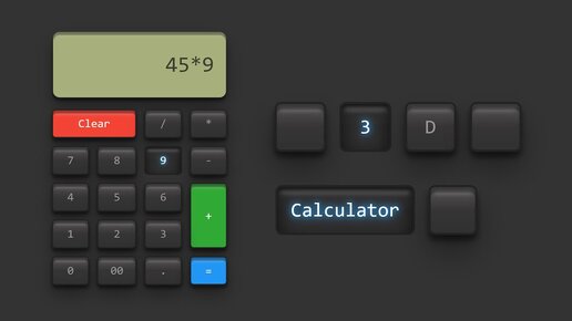 Как сделать калькулятор с помощью Html CSS и Javascript | Мини-проект | Калькулятор с темным режимом