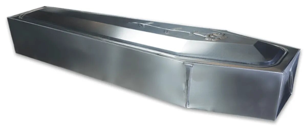 Один из вариантов оформления гроба из цинка. Фото: osirisritual.ru/products/groby/tsinkovyj-grob📷
