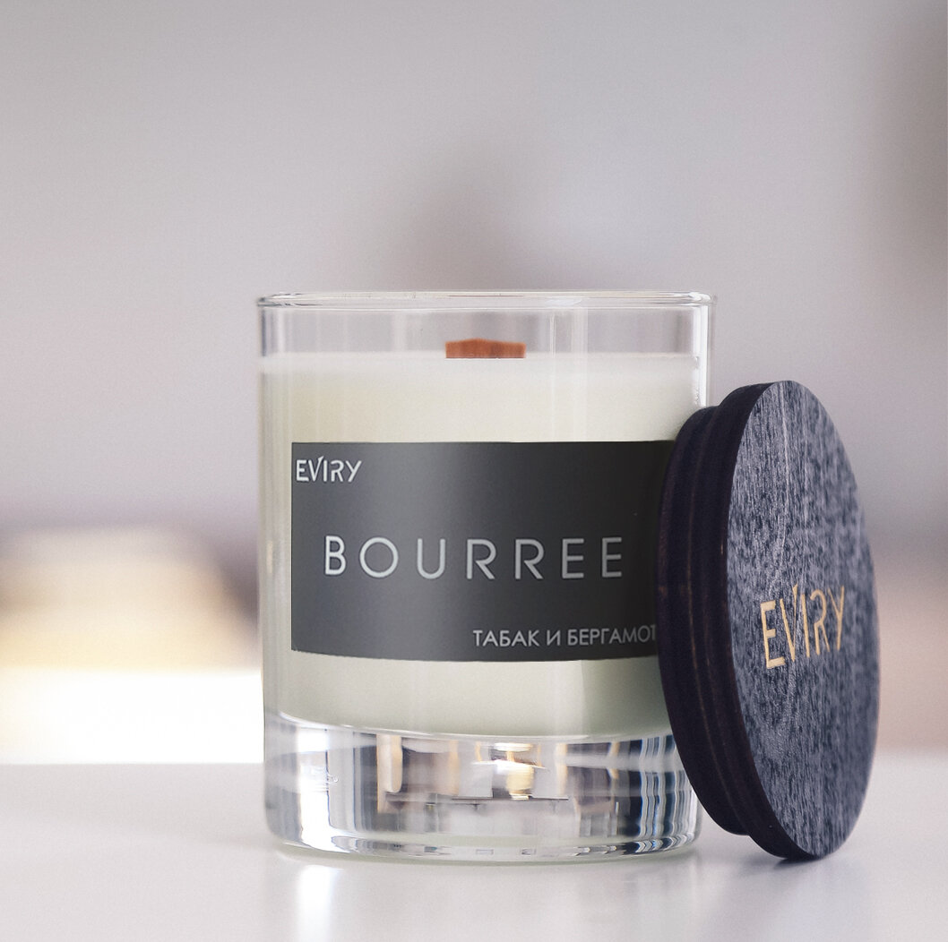 Ароматические свечи Bourree. Аромат Табак и Бергамот. EVIRY | EVIRY ...