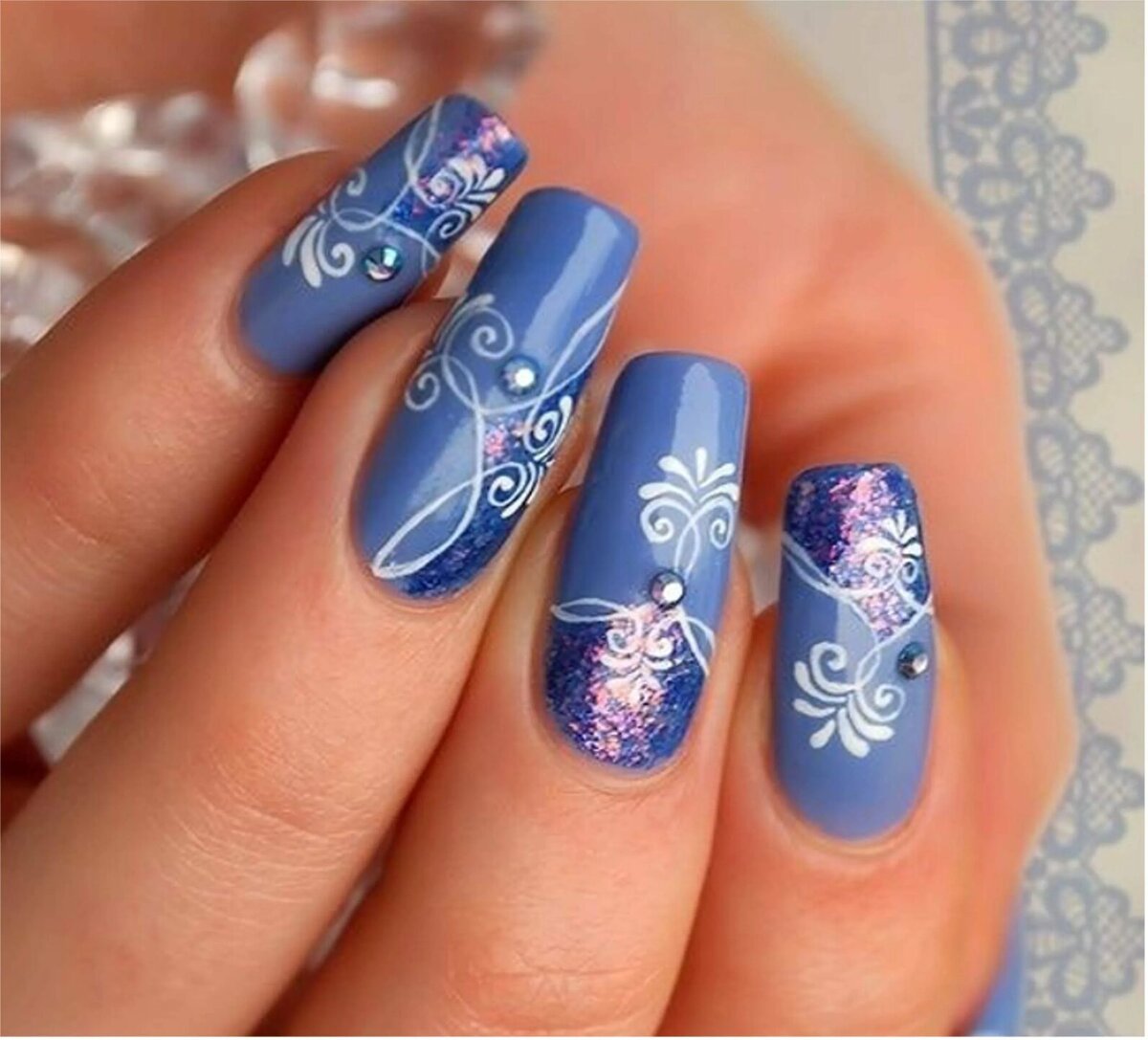 Ногти на новый год. Зимний маникюр. Зимние ногти. Зимний маникюр. Новогодние ногти.