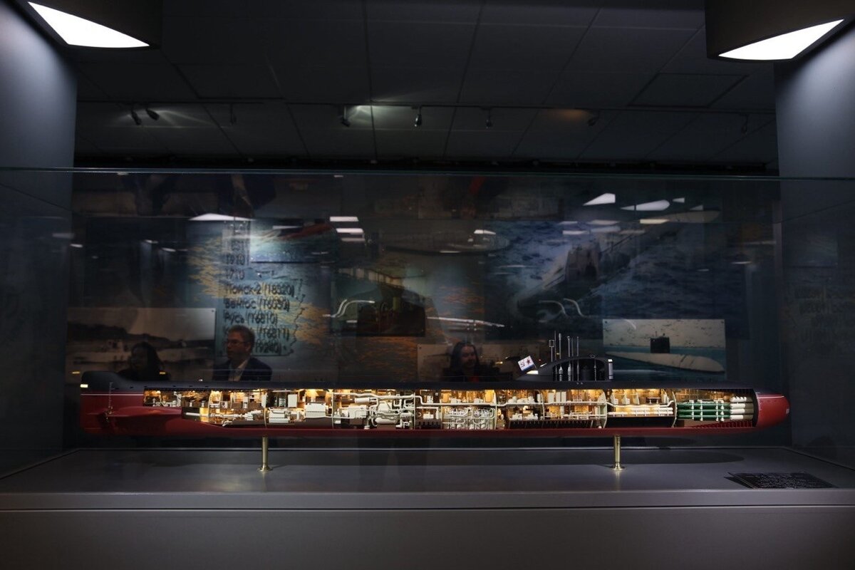 Макет первой отечественной АПЛ К-3 в музее КБ "Малахит" (входит в ОСК)