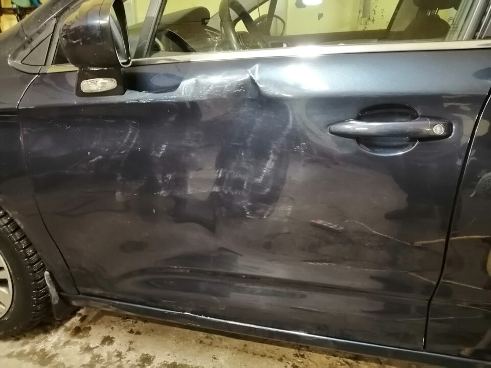 Помята плоскость и ребро жёсткости