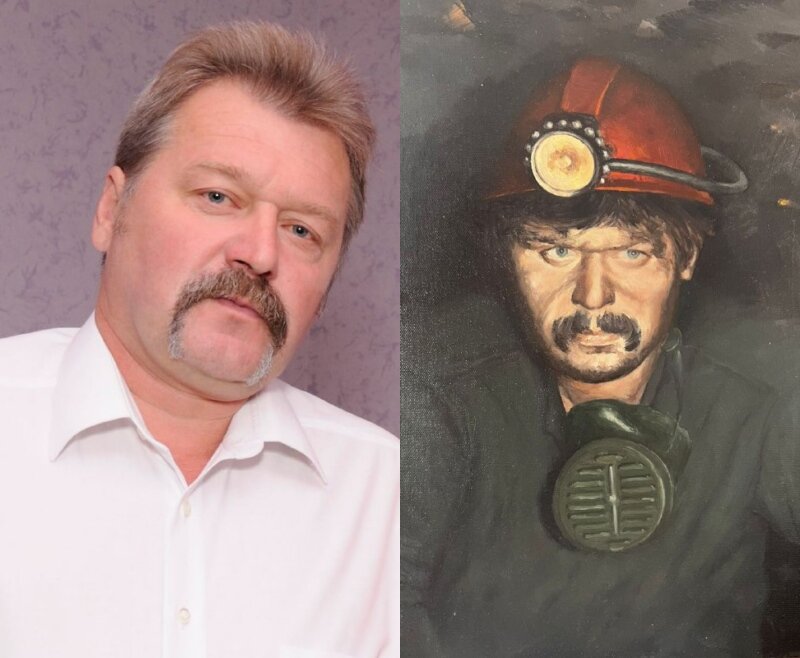 Отец шахтер. Батька и шахтер.
