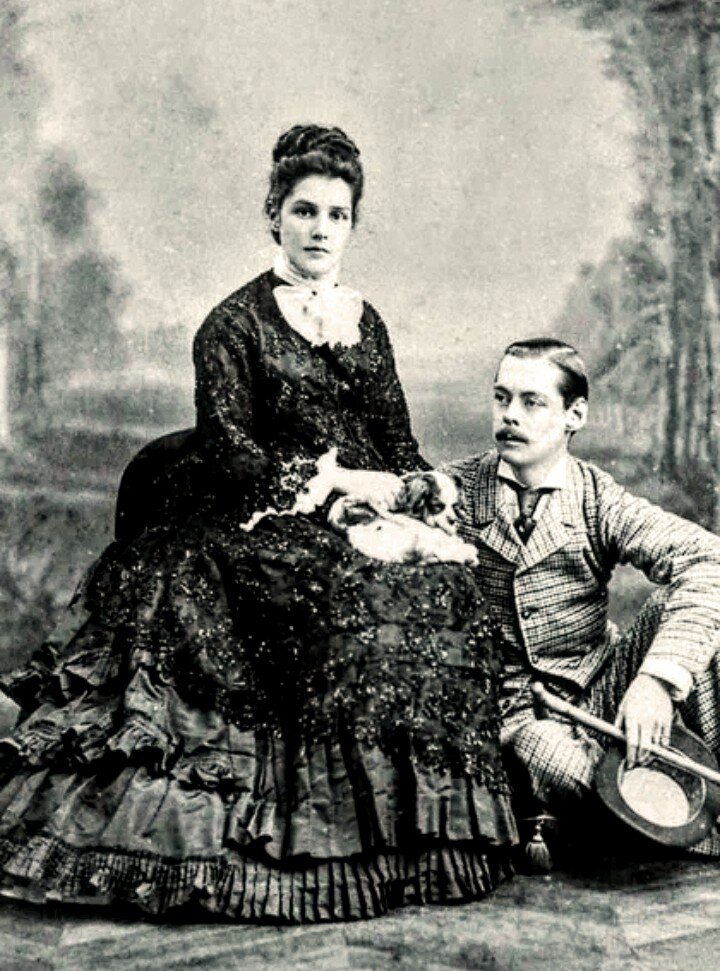 Дженни с мужем Рэндольфом Черчиллем