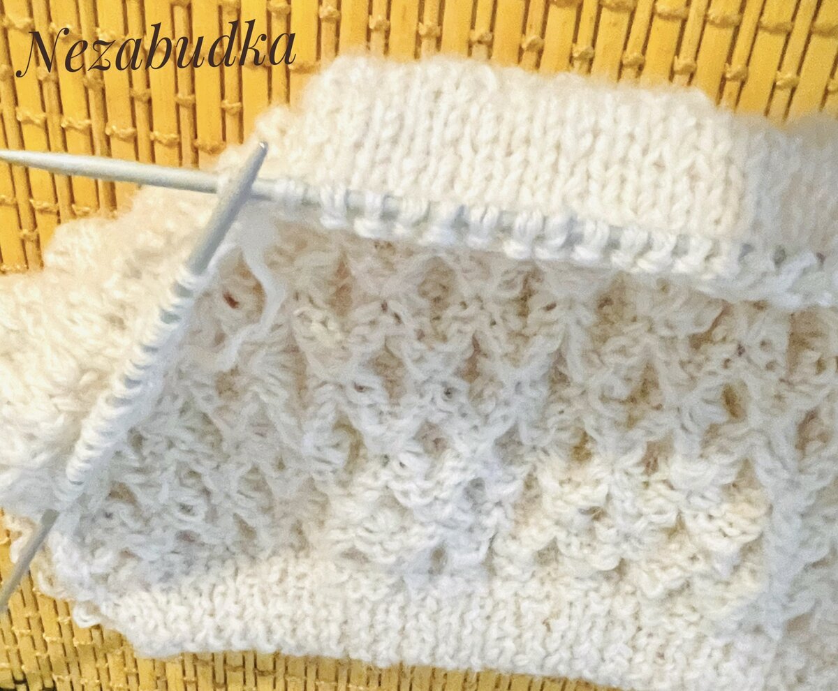 двойная резинка спицами. вязание спицами двойная вязка.
