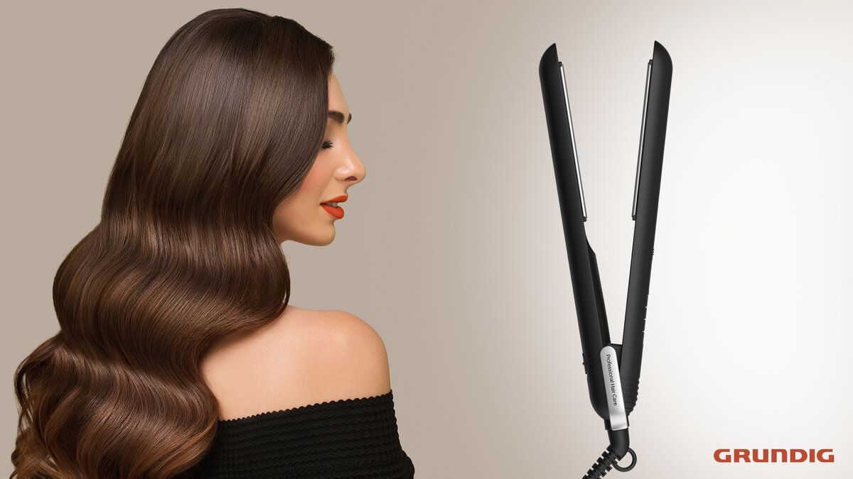 Выпрямитель Grundig HS 7034 с керамическим покрытием для создания вечерней укладки