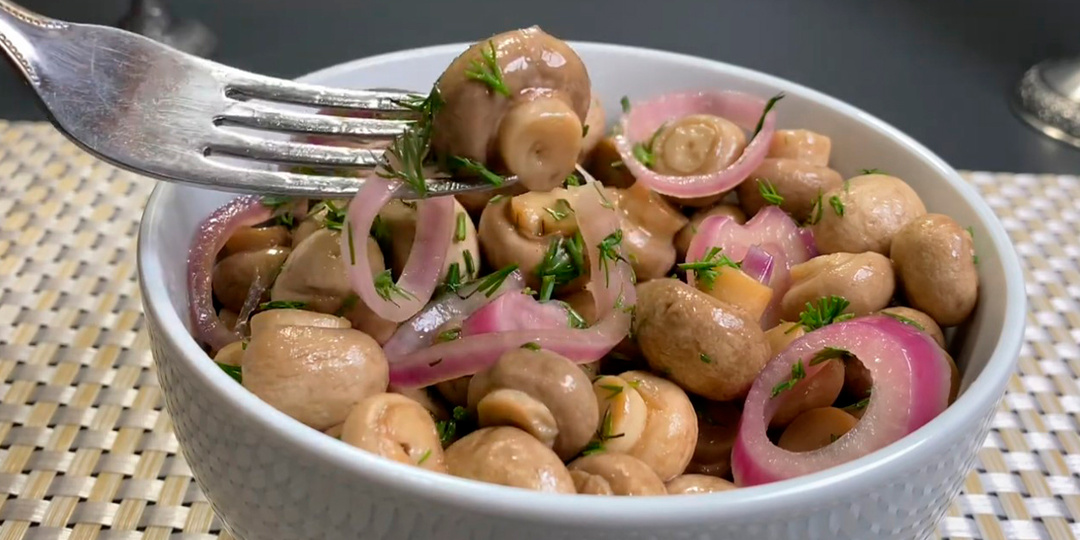 Эти грибы вкуснее мяса! Маринованные шампиньоны за 5 минут